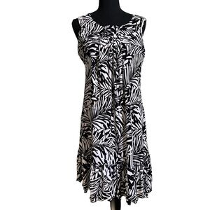 Enfocus Studio Women’s Black and White Sleeveless Dress Size 6